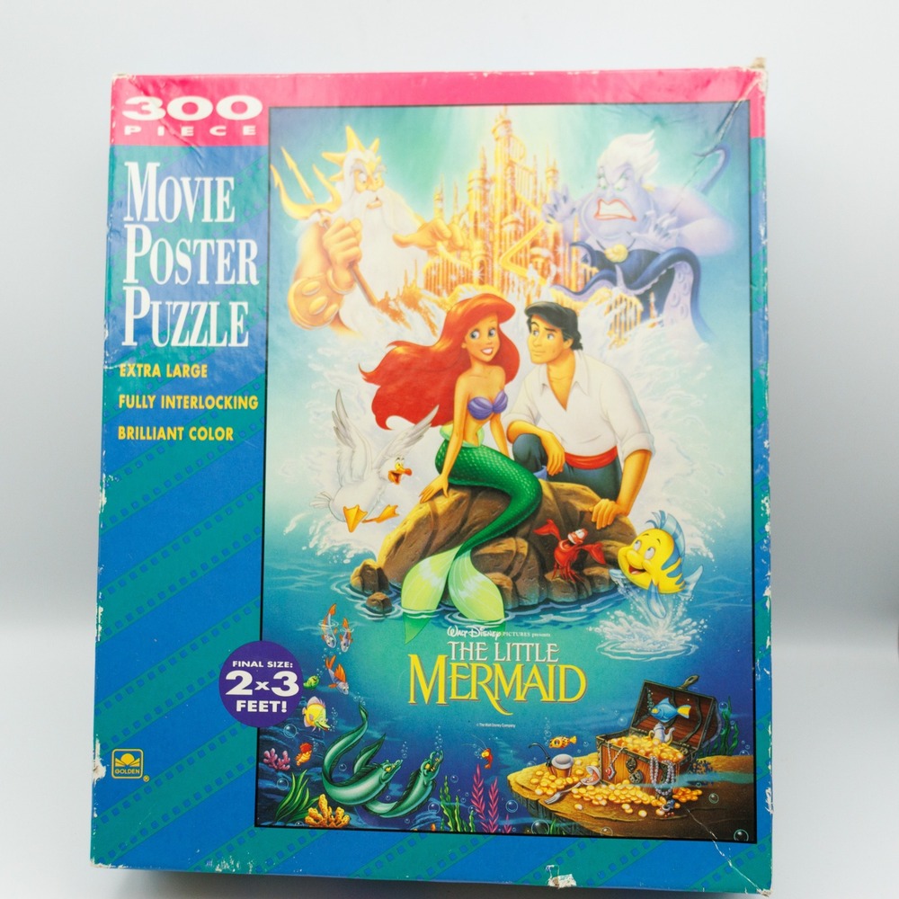Walt Disney The Little Mermaid Movie Poster Puzzle 300 Piece Complete
